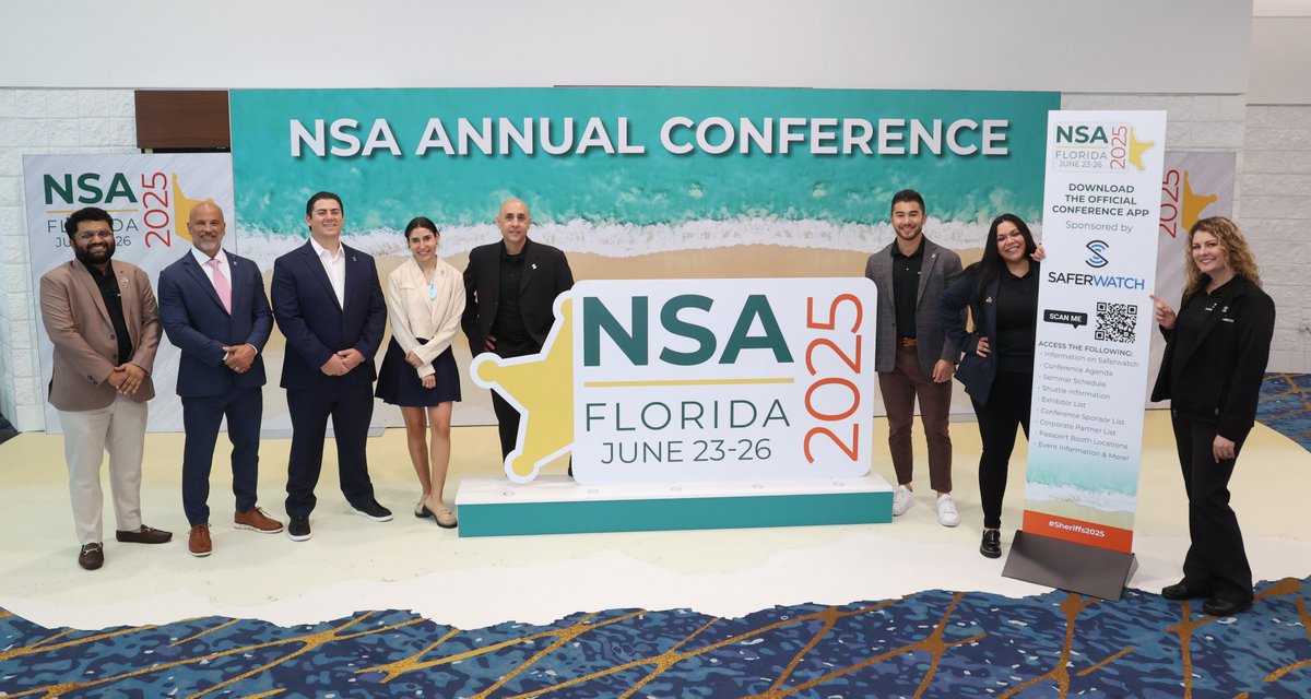 SaferWatchApp's tweet image. The SaferWatch team is live at the National Sheriffs' Association’s Annual Conference 2025 in Fort Lauderdale. Stop by our booth to see how we’re helping law enforcement agencies nationwide enhance emergency response.
Don’t miss our Demo Den session:
🗓️ Tuesday , June 24
⏱️…