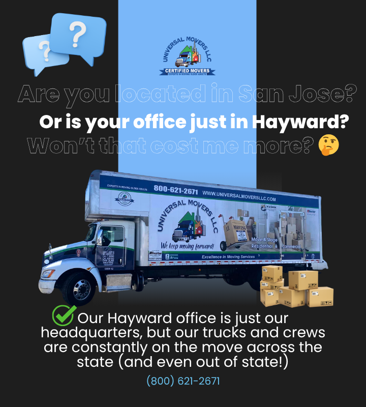Based in Hayward, serving ALL of California and beyond! 🛻📦
A customer from San Jose thought distance meant extra fees. Not with us!
We move you anywhere in CA or out of state, with no hidden charges.
📲 DM us to get started!
#UniversalMoversLLC #MovingMadeEasy