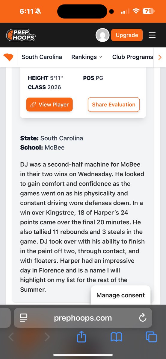 Jordan Harper (@djhar01) on Twitter photo I’ve been having a good summer so far going into my senior year, averaging 22 points per game, 5 assist & 3 steals. 5-2 summer record so far. I played good in front of so many college coaches at <a href="/SCBCA/">South Carolina Basketball Coaches Association</a> live. <a href="/McBeeBasketball/">McBee High Boys Basketball</a> <a href="/LostLettermen/">Lost Lettermen</a> <a href="/PrepHoopsSC/">Prep Hoops South Carolina</a> <a href="/zyriquebrad/">Zyrique Bradford</a> <a href="/coachjallday/">Coach J</a> I’ve been having a good summer so far going into my senior year, averaging 22 points per game, 5 assist & 3 steals. 5-2 summer record so far. I played good in front of so many college coaches at <a href="/SCBCA/">South Carolina Basketball Coaches Association</a> live. <a href="/McBeeBasketball/">McBee High Boys Basketball</a> <a href="/LostLettermen/">Lost Lettermen</a> <a href="/PrepHoopsSC/">Prep Hoops South Carolina</a> <a href="/zyriquebrad/">Zyrique Bradford</a> <a href="/coachjallday/">Coach J</a>