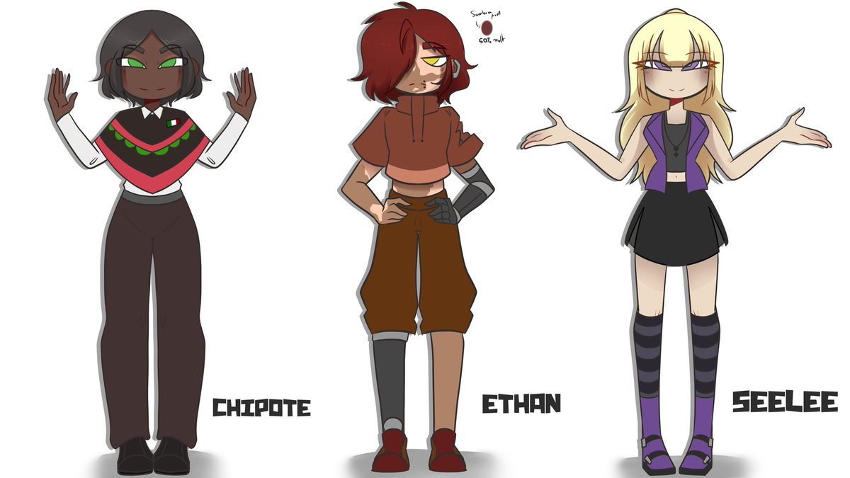 FhsReflejos's tweet image. TENEMOS NO UNO, SINO 3 DISEÑOS!
DAD LA BIENVENIDA A CHIPOTE, ETHAN Y SEELE!
#fnafhs #fhs #fnafhsau #fhsreflejos