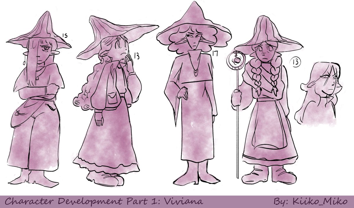 Kiiko_miko's tweet photo. Viviana Concept Sketches #OC #TheMagicForest https://t.co/uhGM6v6KK4