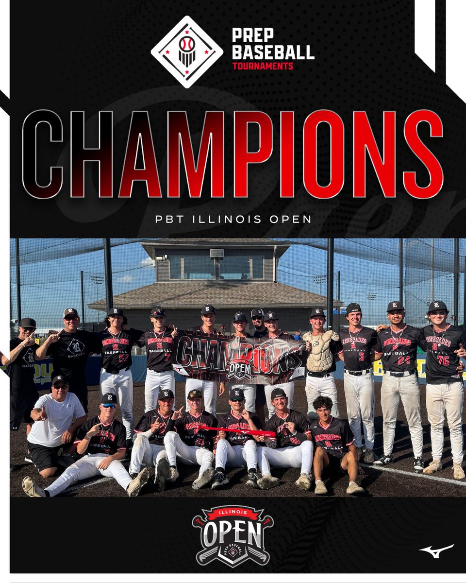 Prep Baseball Scouting (@pbtscouting) on Twitter photo 🏆𝙿𝙱𝚃 𝙸𝚕𝚕𝚒𝚗𝚘𝚒𝚜 𝙾𝚙𝚎𝚗: 𝙲𝚑𝚊𝚖𝚙𝚒𝚘𝚗𝚜🏆
Congratulations to Naperville Renegades American on taking home the PBT Illinois Open 17U division title.
Great job boys! 🏆𝙿𝙱𝚃 𝙸𝚕𝚕𝚒𝚗𝚘𝚒𝚜 𝙾𝚙𝚎𝚗: 𝙲𝚑𝚊𝚖𝚙𝚒𝚘𝚗𝚜🏆
Congratulations to Naperville Renegades American on taking home the PBT Illinois Open 17U division title.
Great job boys!