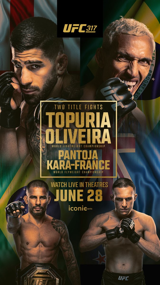 UFC International Fight Week 2025 will conclude on Saturday, June 28, with a stacked card at T-Mobile Arena in Las Vegas – premiering LIVE on the big screen! Get your tickets for UFC 317: TOPURIA VS. OLIVEIRA now!

readingcinemas.com