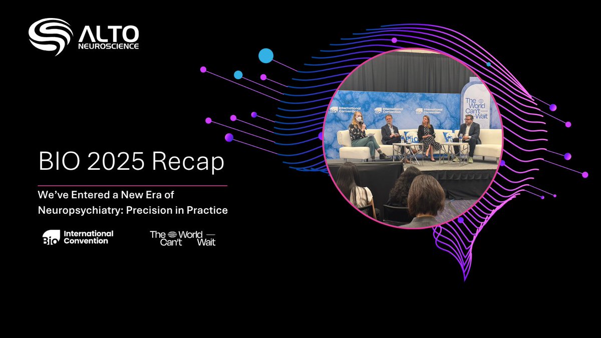 ICYMI, we were proud to join fellow leaders at #BIO2025 to discuss how precision medicine is redefining #psychiatry. Thank you to the organizers and everyone who attended our panel! ​

#PrecisionPsychiatry
