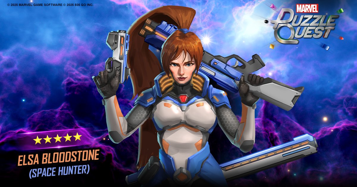 MARVEL Puzzle Quest's newest Original Super Hero is here! Gear up and get ready to combat some alien monsters when Elsa Bloodstone joins the Guardians of the Galaxy later this week. 

mpq.social/elsa5