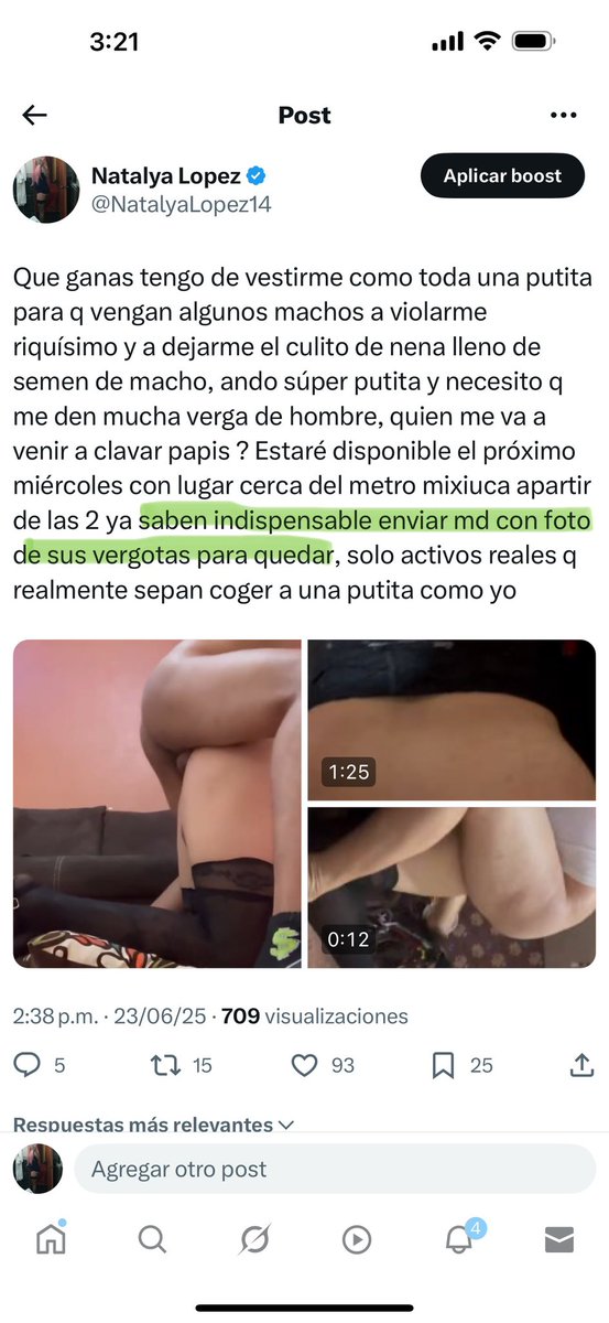 Les digo que parece que hay gente que no sabe leer, siempre en todas mis publicaciones lo pongo algunas veces hasta en mayúsculas y ni así entienden si no mandan foto de su verga no respondo mensajes así que eviten perder su tiempo.