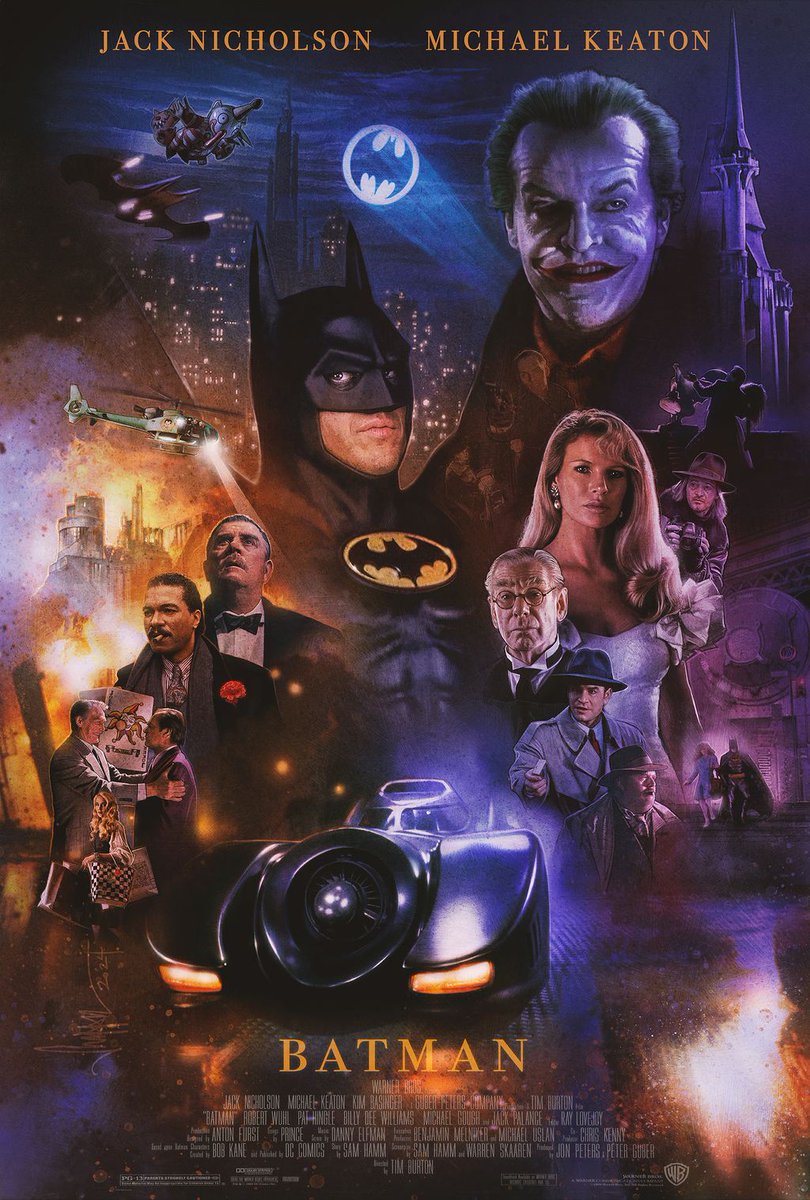 Happy 36th anniversary to Batman The Movie from 1989 - one of my all-time favorite films. This iconic movie, directed by Tim Burton and starring Michael Keaton as the caped crusader and Jack Nicholson as the unforgettable Joker, redefined the superhero genre with its dark, gothic