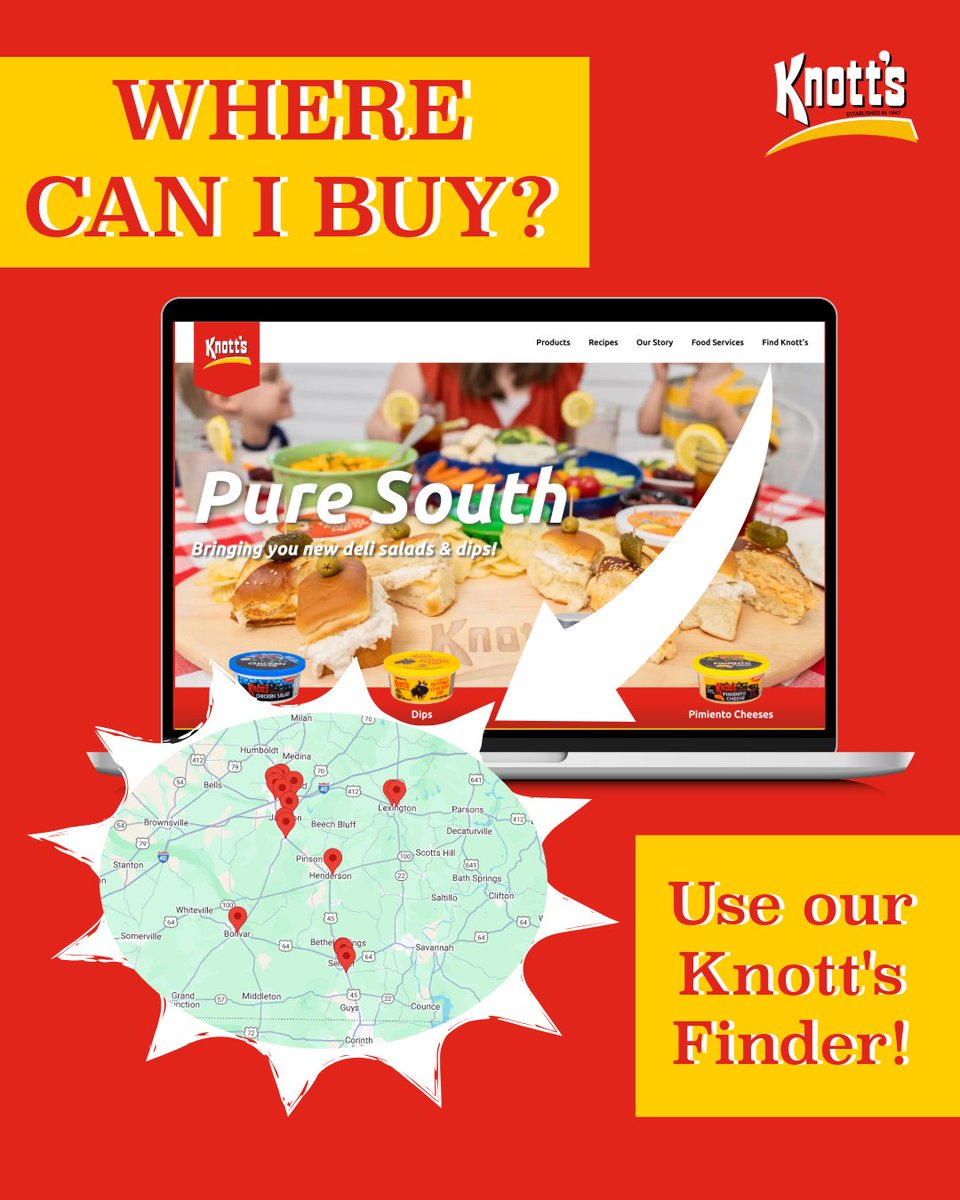 KnottsFoods's tweet image. Not sure where to find your favorite Knott’s product?
We made it easy—just head to our website and click the Find Knott's up top!

While you’re there, peek at our recipes, browse the goods, or just admire our fresh new look.
KnottsFoods.com
#SnackHeaven #KnottsFinder