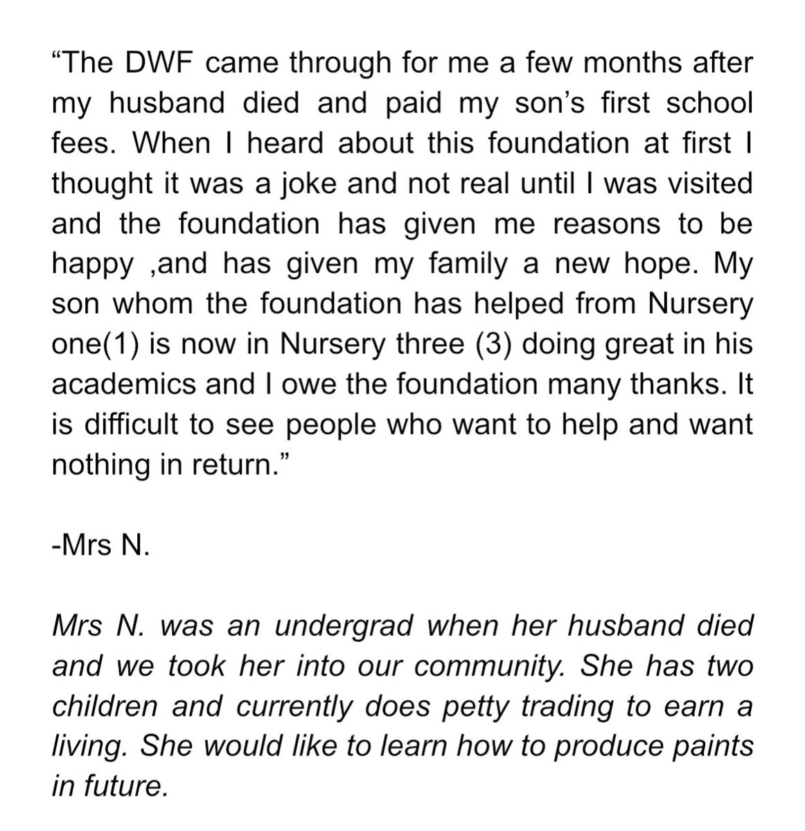 DauntlessWidows's tweet photo. It’s International Widows Day!

Here are some thoughts from widows in our community. https://t.co/xvGY3oyHzD