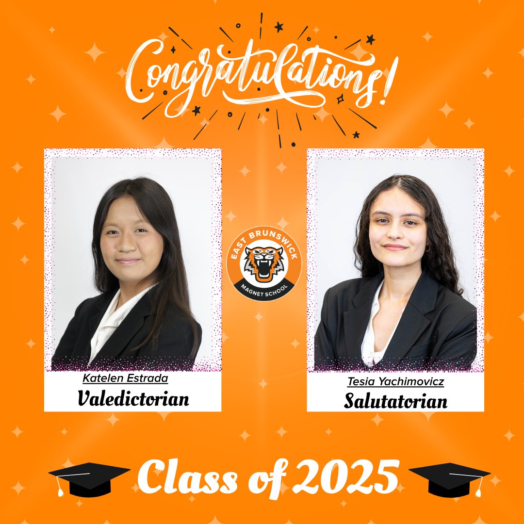 Celebrating our Class of 2025 valedictorian and salutatorian 🎓 Congratulations to Valedictorian Katelen Estradra and Salutatorian Tesia Yachimovicz ✨ They've shown us what's possible when passion meets perseverance --  congrats!