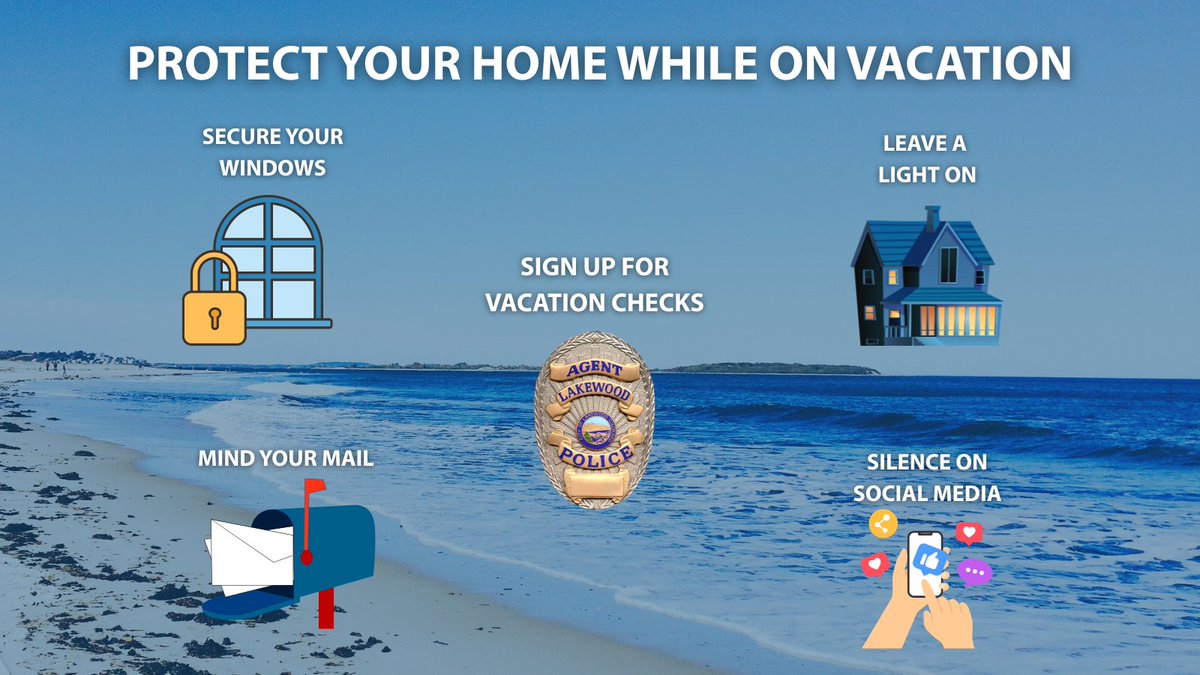 Planning your summer getaway?  Before you pack your bags, let's talk about keeping your home safe! Summertime often sees an increase in burglaries, as many homes are left vacant for vacation. But with a little preparation, you can enjoy your trip with peace of mind.

Here are a