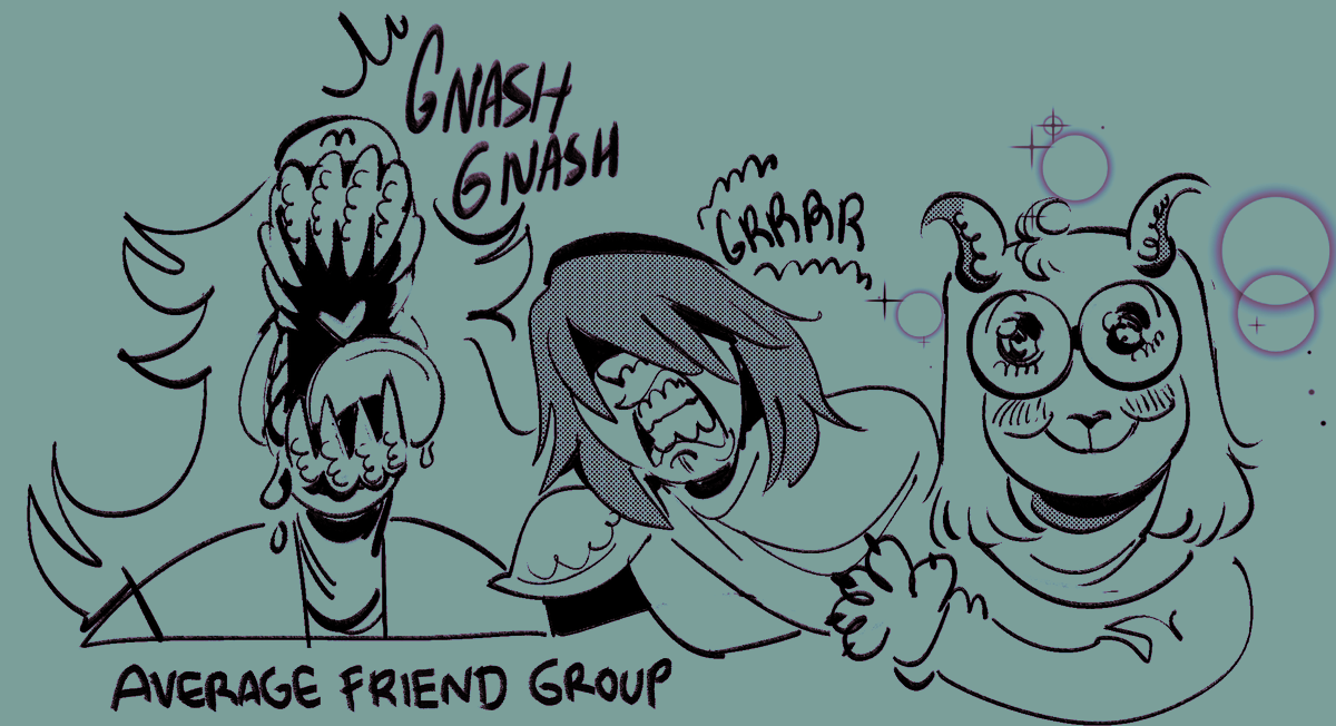 curlytsunamiART's tweet image. assorted #deltarune doodles