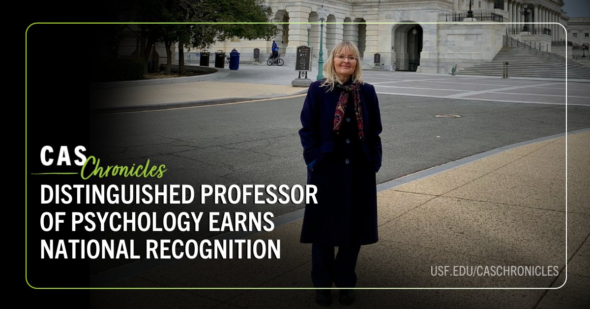 In the latest #CASChronicles, we’re highlighting Dr. Tammy Allen, a Distinguished Professor at #USF who was just recognized for advancing the science of how we work.

Learn more about her career in industrial-organizational psychology: ow.ly/nqOl50WeUtH