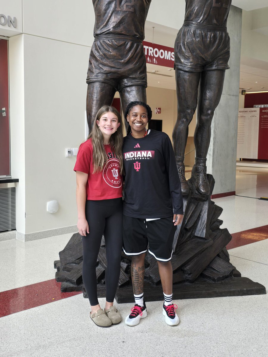 Thank you so much <a href="/TeriMoren/">Teri Moren</a> and staff for having me on campus today for an unofficial visit!! <a href="/IndianaWBB/">Indiana Women’s Basketball</a>