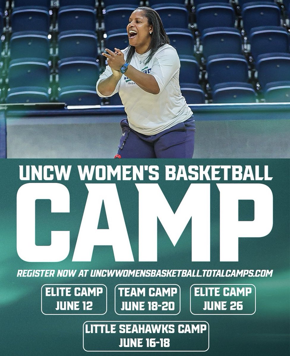 ELITE CAMP this Thursday!

Don’t miss your opportunity to showcase your talents and build relationships with our staff and team! 

Come hoop at the beach! 🏀🌊

📆 June 26th
🕔 5:00 - 8:00 PM
🏟️ Trask Coliseum 
📍 Wilmington, NC