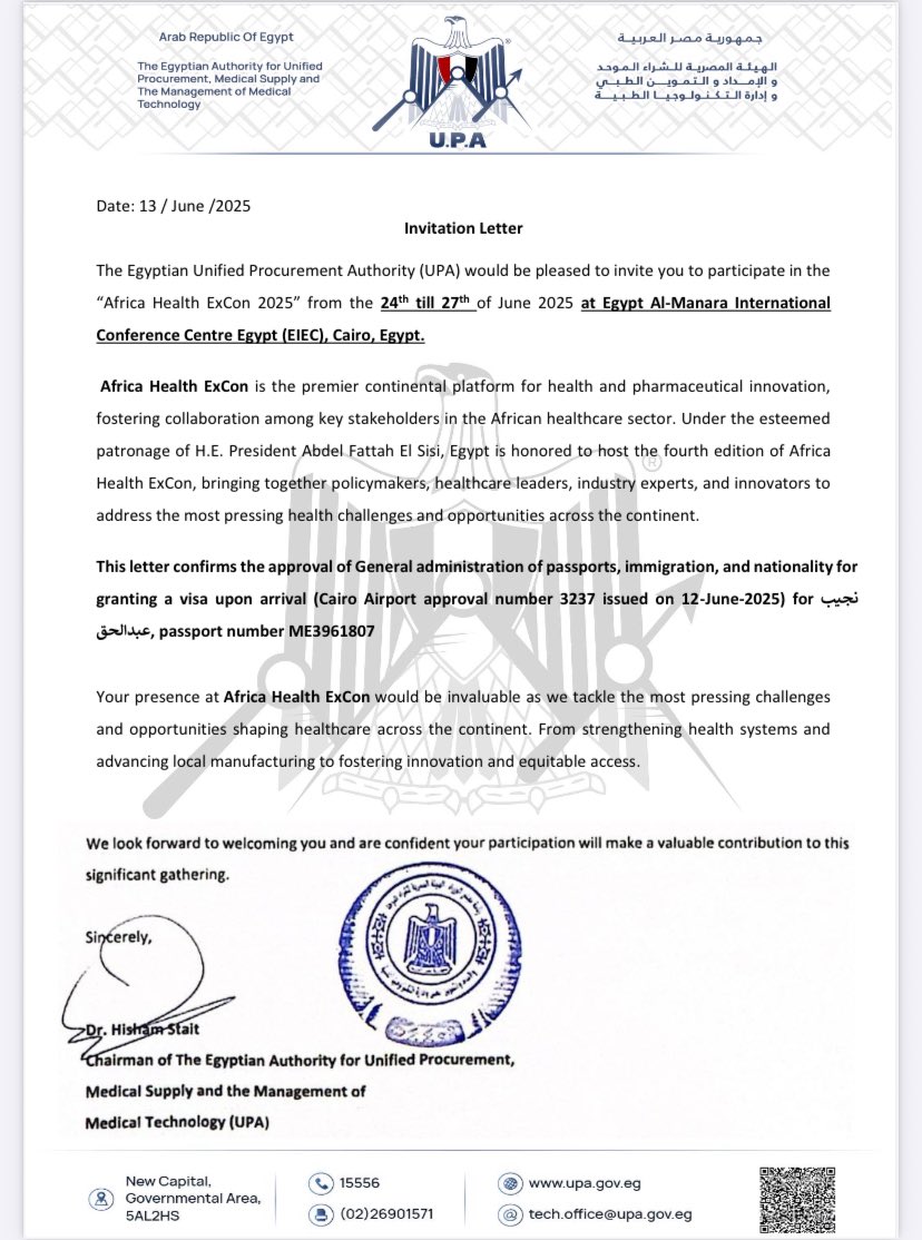 أصدقائي الأعزاء 
انه لشرف كبير أن أكون من ضمن  الشخصيات المدعوة من طرف  رئيس الجمهورية المصرية العربية، معالي  الرئيس عبد الفتاح السيسي  للمشاركة في فعاليات المؤتمر العالمي الرابع : Excon, المنظم في القاهرة. 
شكرًا لهيئة تنظيم هذا الحدث الدولي الكبير. 
@à la une 
#abdelhaknajib