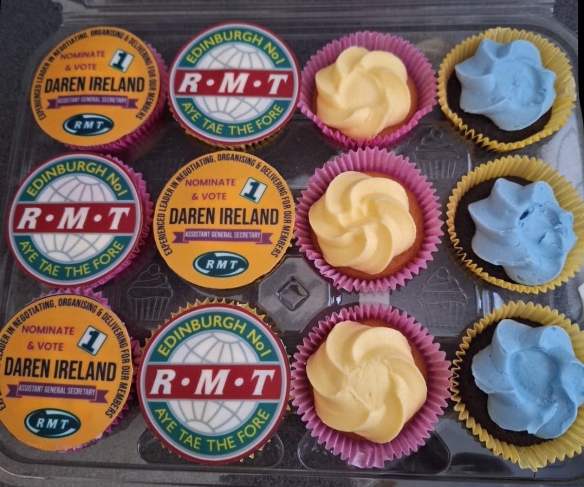 All of us at RMT’s Edinburgh branch would like to congratulate Daren Ireland after being elected Assistant General Secretary of our great union. A stunning victory. <a href="/RMTunion/">RMT</a> <a href="/RMT_Scotland/">RMT Scotland</a>