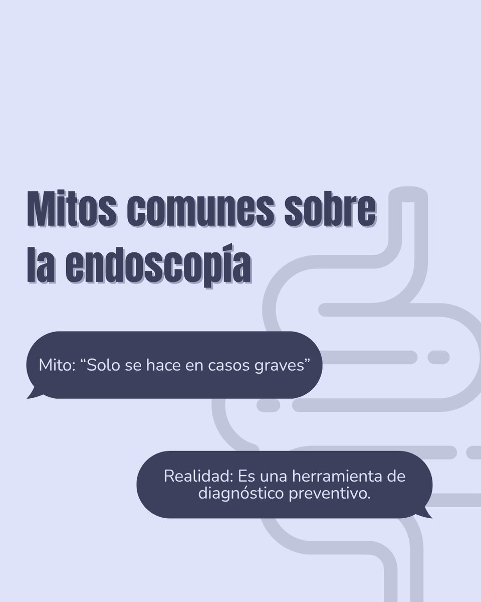 Mitos comunes sobre la endoscopía

¿Te da miedo hacerte una endoscopía?

Muchos mitos giran en torno a este estudio, pero la realidad es que es rápido, seguro y no duele. Infórmate con profesionales. Estoy para ayudarte. #EndoscopiaSinMiedo #DiagnósticoSeguro #PrevenciónEsSalud