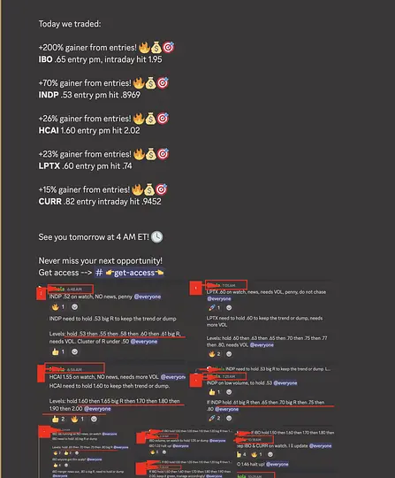 RECAP OF MONDAY JUN 23

Another good session written in the book! 🔥💰🎯

Join our Discord: discord.gg/YYhupxm3qa

Always ahead of the crowds!  
Alerted $IBO at .65 before the crowds and hit 1.95 for MASSIVE +200% 🔥💰🎯

See you on Monday at 4 AM ET! 🕓

Today we traded: