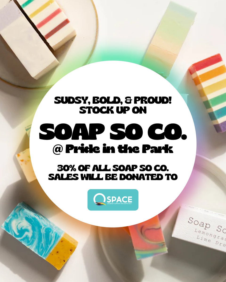 University of Lethbridge Bookstore (@ulethbookstore) on Twitter photo Sudsy, bold & proud! π§Όπ³οΈβπ
This Sat, June 28 at Pride in the Park, 30% of all Soap So Co. sales at our booth go to Q Space on campus!
Vegan, cruelty-free, handcrafted soaps celebrating LGBTQ+ pride β including favs βJudyβ & βMarsha.β
β€οΈπ§‘ππππ ππ€π π€π€ Sudsy, bold & proud! π§Όπ³οΈβπ
This Sat, June 28 at Pride in the Park, 30% of all Soap So Co. sales at our booth go to Q Space on campus!
Vegan, cruelty-free, handcrafted soaps celebrating LGBTQ+ pride β including favs βJudyβ & βMarsha.β
β€οΈπ§‘ππππ ππ€π π€π€