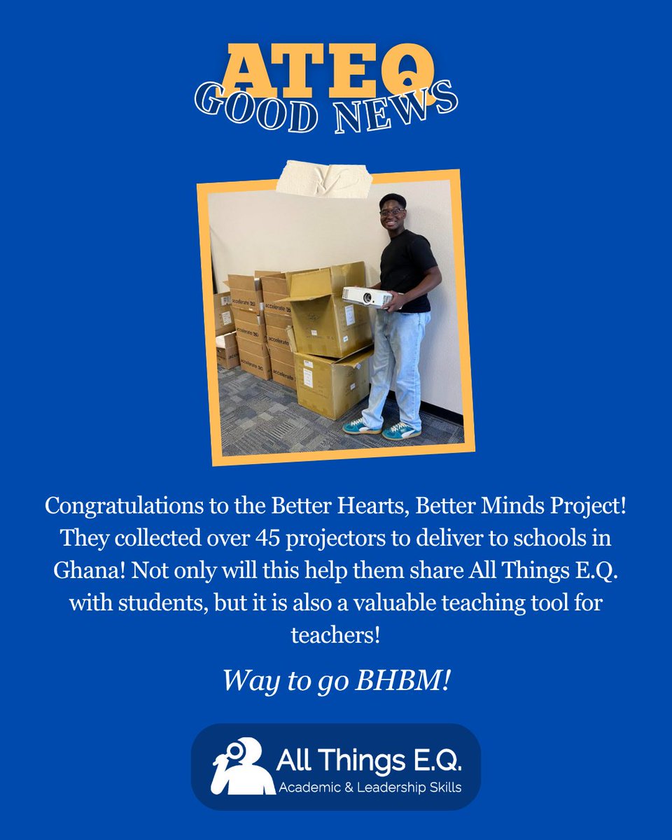 Congratulations to the Better Hearts, Better Minds Project and Derrick Boateng for helping spread the word about ATEQ around the world!