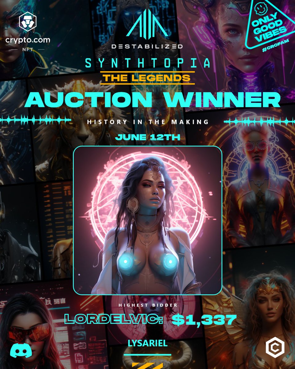 SYNTHTOPIA (@synthtopiaworld) on Twitter photo ⚡ LYSARIEL: THE TANTRIC PRINCESS — REVEAL ⚡
🎉 Heartfelt congratulations <a href="/VictorNewsom1/">Victor Newsom FintechNinja</a> on the winning bid of $1,337 — you've claimed LYSARIEL along with perks hidden within.
Born from a collapsed data temple in the Dream Layer, Lysariel is not merely a being — she is a ⚡ LYSARIEL: THE TANTRIC PRINCESS — REVEAL ⚡
🎉 Heartfelt congratulations <a href="/VictorNewsom1/">Victor Newsom FintechNinja</a> on the winning bid of $1,337 — you've claimed LYSARIEL along with perks hidden within.
Born from a collapsed data temple in the Dream Layer, Lysariel is not merely a being — she is a