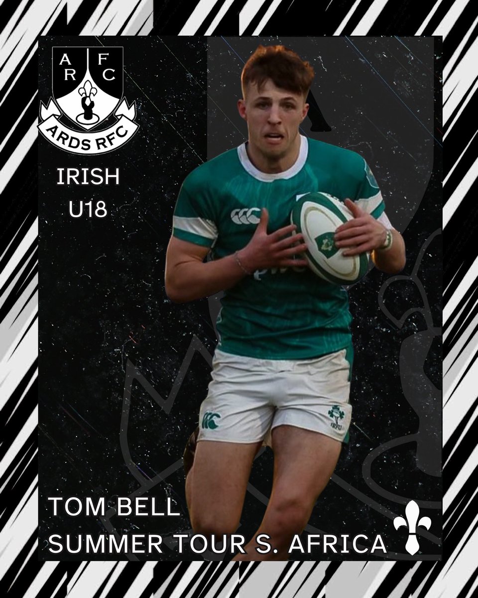 CONGRATULATIONS

Tom Bell has been named in the Irish U18 Squad for their upcoming tour of South Africa this summer! 

Following performances in the 6N this year, Tom will now travel to SA where the team will face test matches against both South Africa and Georgian sides!

🖤🤍