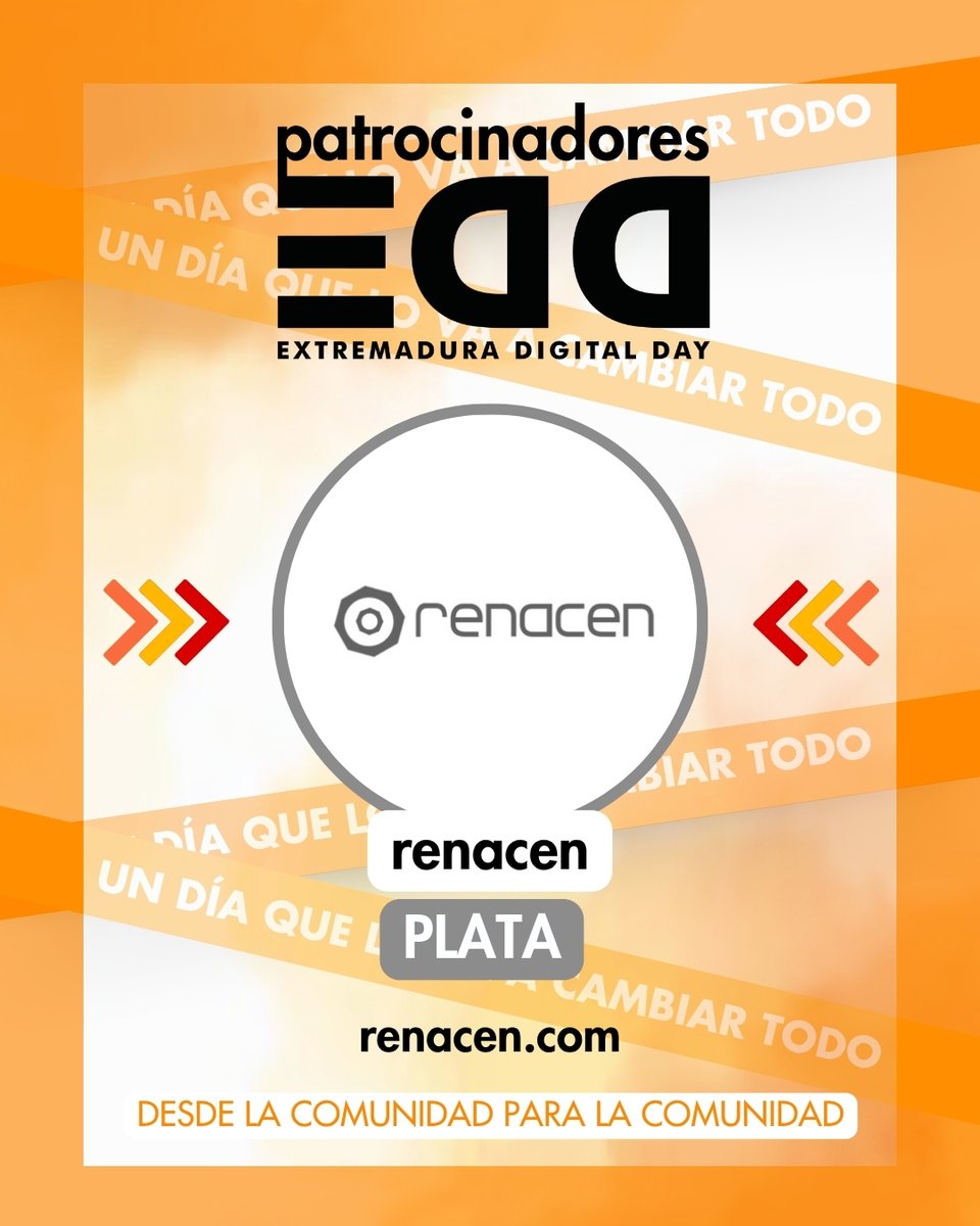 extredigitalday's tweet image. 🎨 Gracias a @RenacenVR por unirse como patrocinador Plata en #EDD25.
UX, software a medida y soluciones digitales que dejan huella 💻
📅 27 sept · 📍 #Cáceres
#Cáceres #Renacen #UX #PatrocinadoresEDD