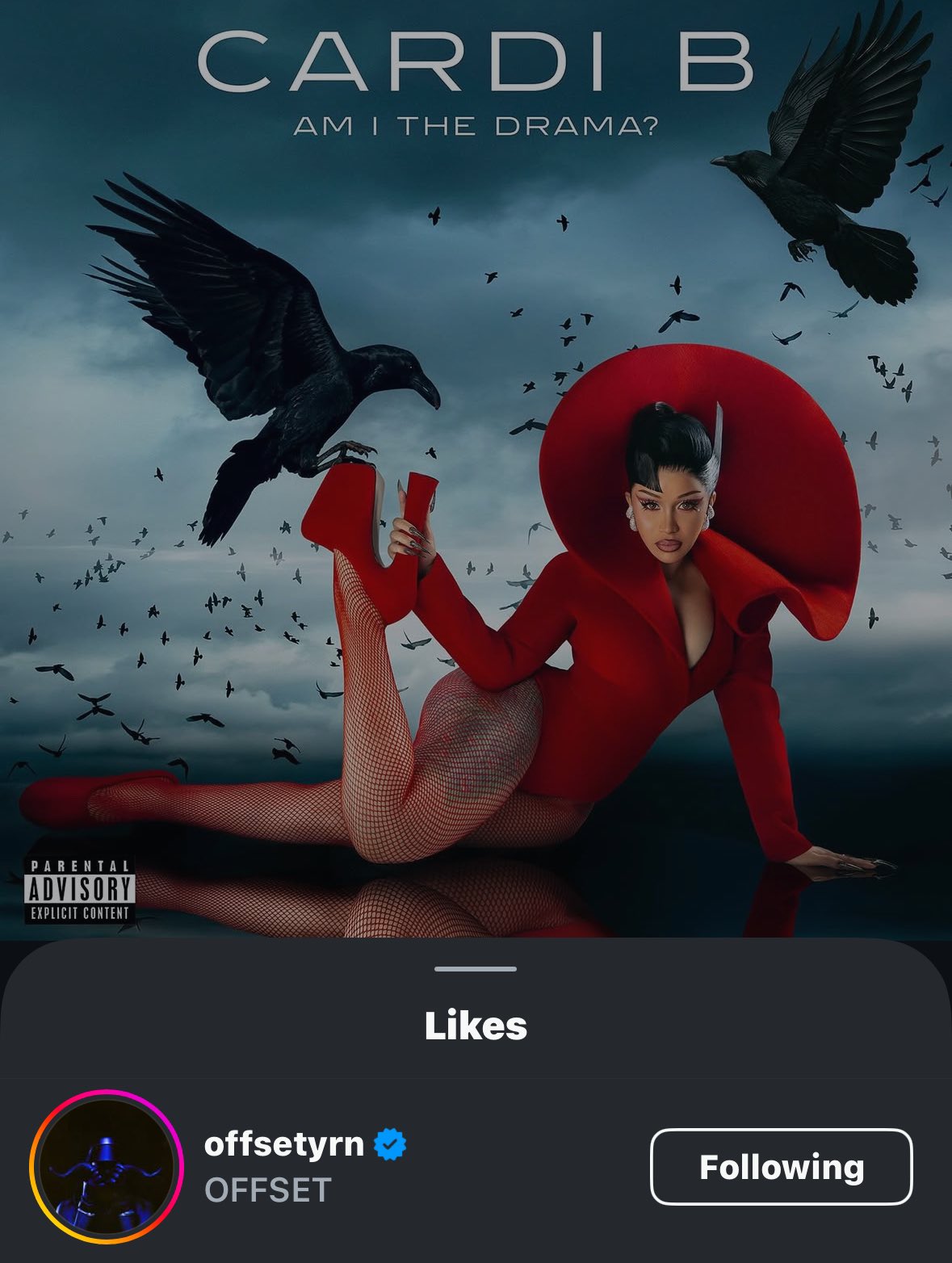 Reggaetton news on X: "🚨 Offset has liked Cardi B's album announcement on instagram 🫣 https://t.co/oZ0gnLbhWa" / X