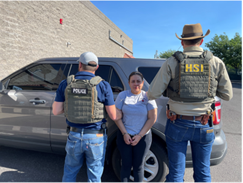 ICE Denver arrested Dirid Ulloa-Arvizu, 40, of Mexico. She has a conviction for distribution of controlled substance and will remain in ICE custody pending removal proceedings.