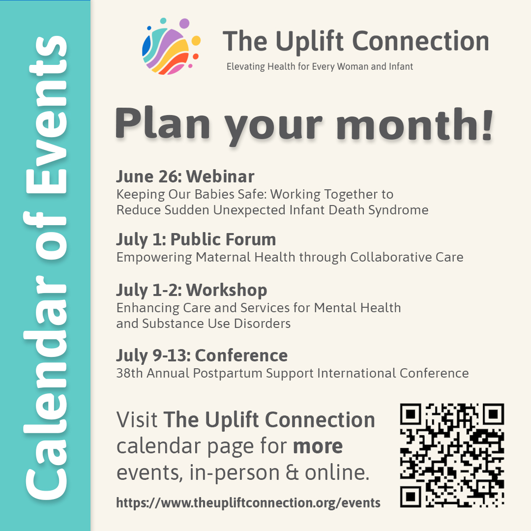 Visit The Uplift Connection Events Page to register for upcoming events.

theupliftconnection.org/events