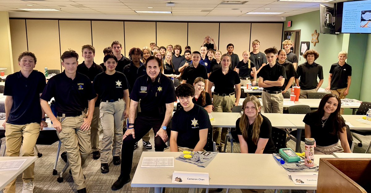 It was a pleasure for Sheriff Bouchard to greet and engage with the youth at the commencement day of our Youth Police Academy.