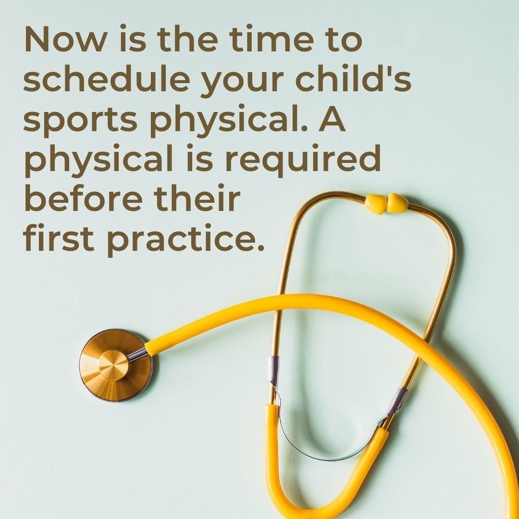Don't wait until the last minute to get the annual sports physical done for your student athlete!