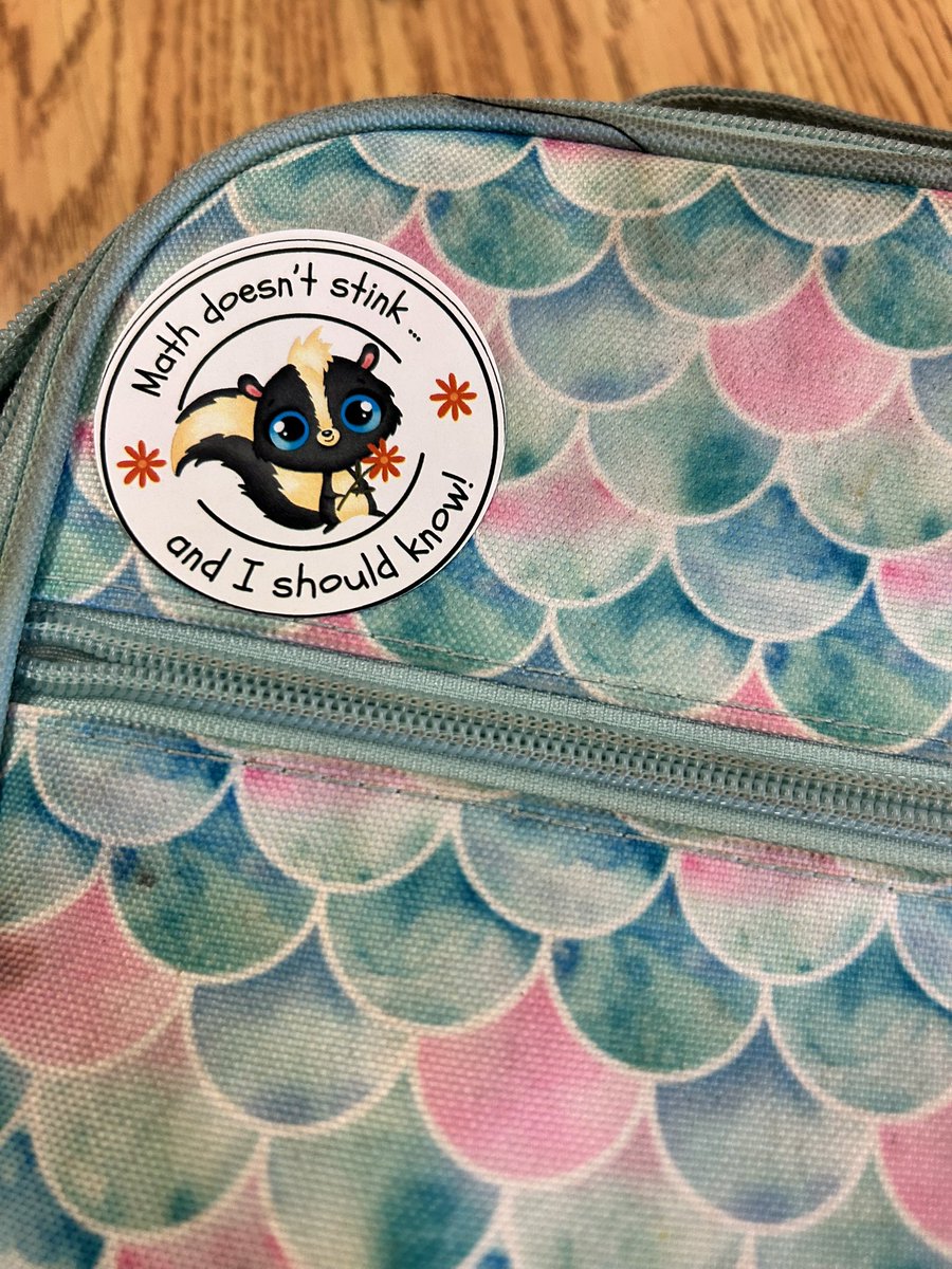 Spotted some Skunk Day stickers in the wild. On water bottles, desks, and even on lunch bags,🦨 I love seeing the skunk spirit showing up in cool places! #dpmath