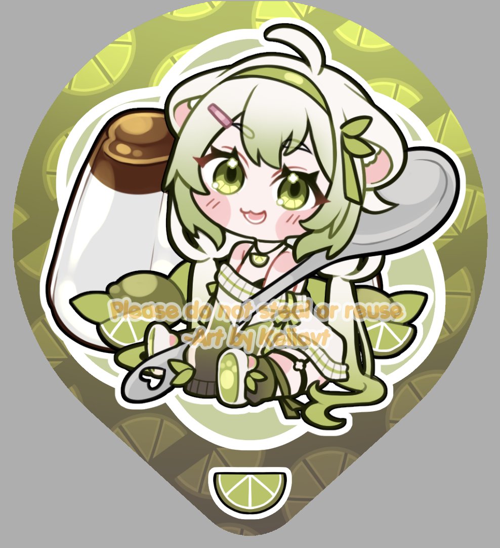 KeiiaVT's tweet image. Alongside prints, this year at veXpo i'll be preparing some little small items! this design will hopefully be made for pudding squishies, stickers and hopefully badges! Stay tuned for the other 5 that I have planned!
#Vtuber_Expo #laimuart (ps i've always wanted to draw u lime)&lt;3