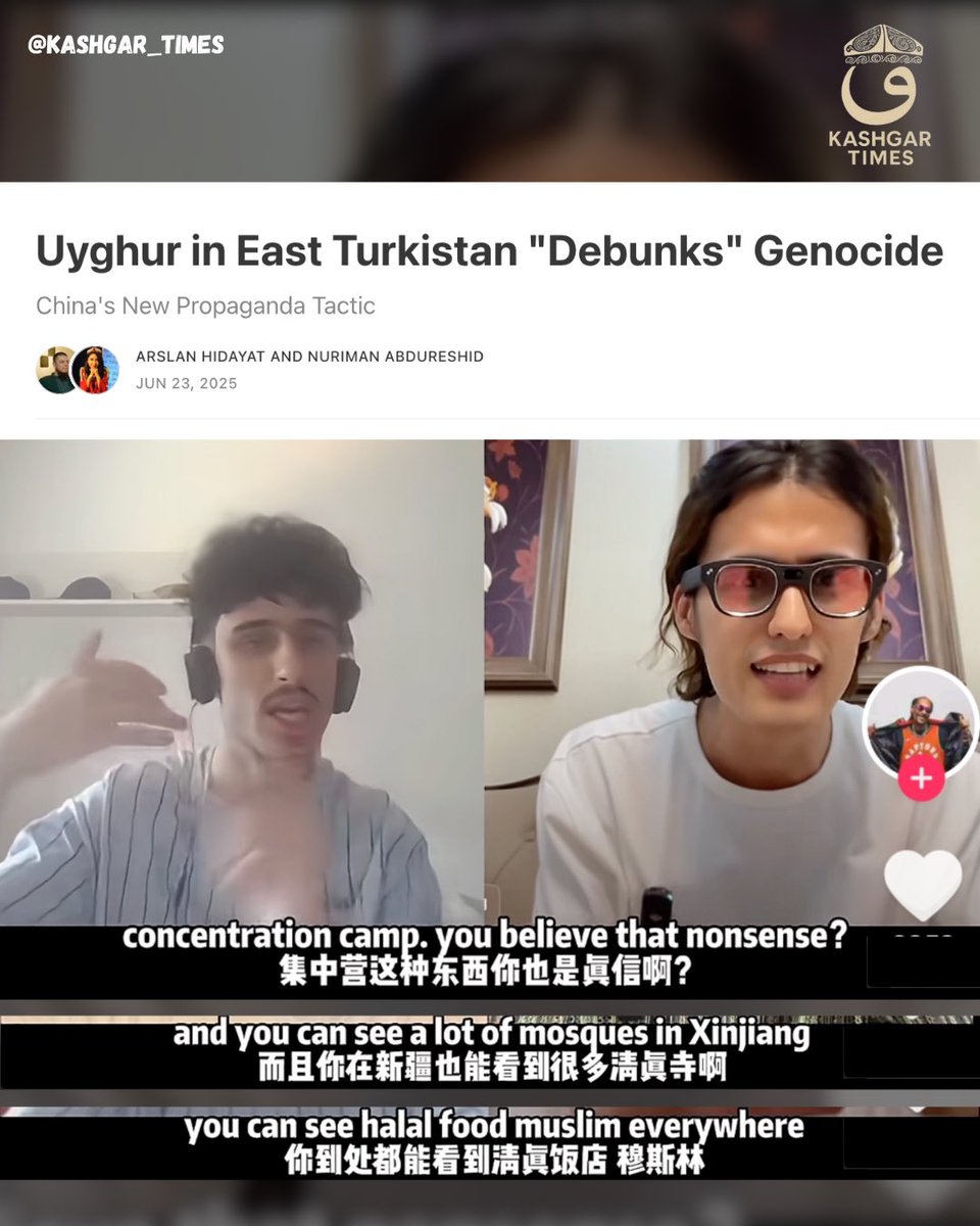 Kashgar Times (@kashgar_times) on Twitter photo 🚨 Uyghur in East Turkistan “Debunks” Genocide 🚨
Latest by <a href="/arslan_hidayat/">Arslan Hidayat.ئارسلان ھىدايەت</a> & <a href="/NurKashgar/">Nur. نۇرئىمان</a>
Read 🔗 kashgartimes.substack.com/p/uyghur-in-ea… 🚨 Uyghur in East Turkistan “Debunks” Genocide 🚨
Latest by <a href="/arslan_hidayat/">Arslan Hidayat.ئارسلان ھىدايەت</a> & <a href="/NurKashgar/">Nur. نۇرئىمان</a>
Read 🔗 kashgartimes.substack.com/p/uyghur-in-ea…