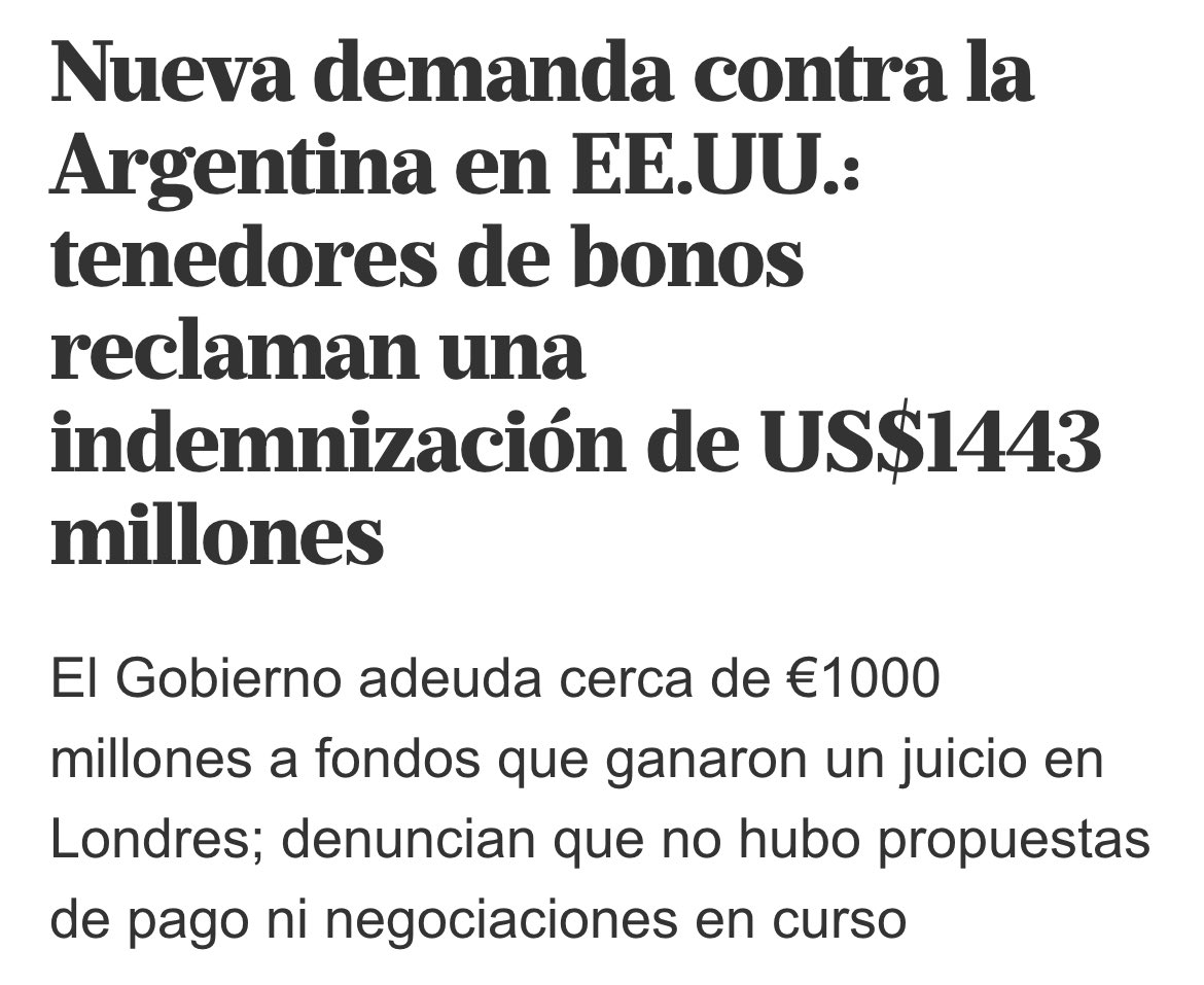 Milei y Caputo llevaron SIN AUTORIZACIÓN DEL CONGRESO Y EN SECRETO 13 mil millones de dólares en oro de las reservas argentinas…A LONDRES.

Si no pagan y lo embargan, ¿quién se hace cargo?