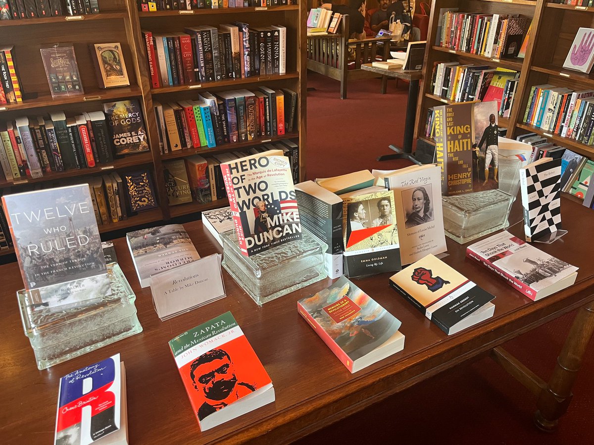 mikeduncan's tweet image. If you're around Madison, I curated a table of books at Leopold's. Come buy some cool books!