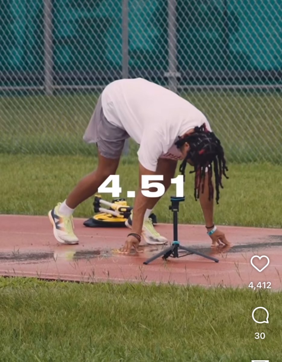 Coach Hawkins (@brianhawkins4) on Twitter photo Seeing the new <a href="/OVRPerformance/">OVR Performance</a> timing system spreading. Great reviews so far BUT it’s always the protocols that need to be carefully planned. Here we see the gates placed ahead of the runner giving bare minimum 0.1 sec which is significant.
4.51 WITH a rolling start. Seeing the new <a href="/OVRPerformance/">OVR Performance</a> timing system spreading. Great reviews so far BUT it’s always the protocols that need to be carefully planned. Here we see the gates placed ahead of the runner giving bare minimum 0.1 sec which is significant.
4.51 WITH a rolling start.
