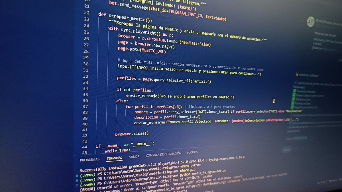 anto_devn_roll's tweet image. Tú haciendo swipe, yo haciendo scraping ❤️‍🔥 #pythonfest #amoraciegas  #pythonlinesets