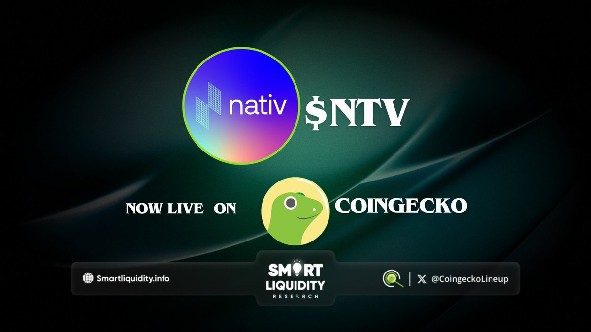 📣 #CoinGecko Avows a Fresh listing!

🟣<a href="/Nativ_Biz/">Nativ</a> is a  fully built platform blending real estate, politics, and AI.

🔵 $NTV First-class notes:  

🟣Security
🟣Transparency
🟣Unique governance system

🔽VISIT:
nativ.biz