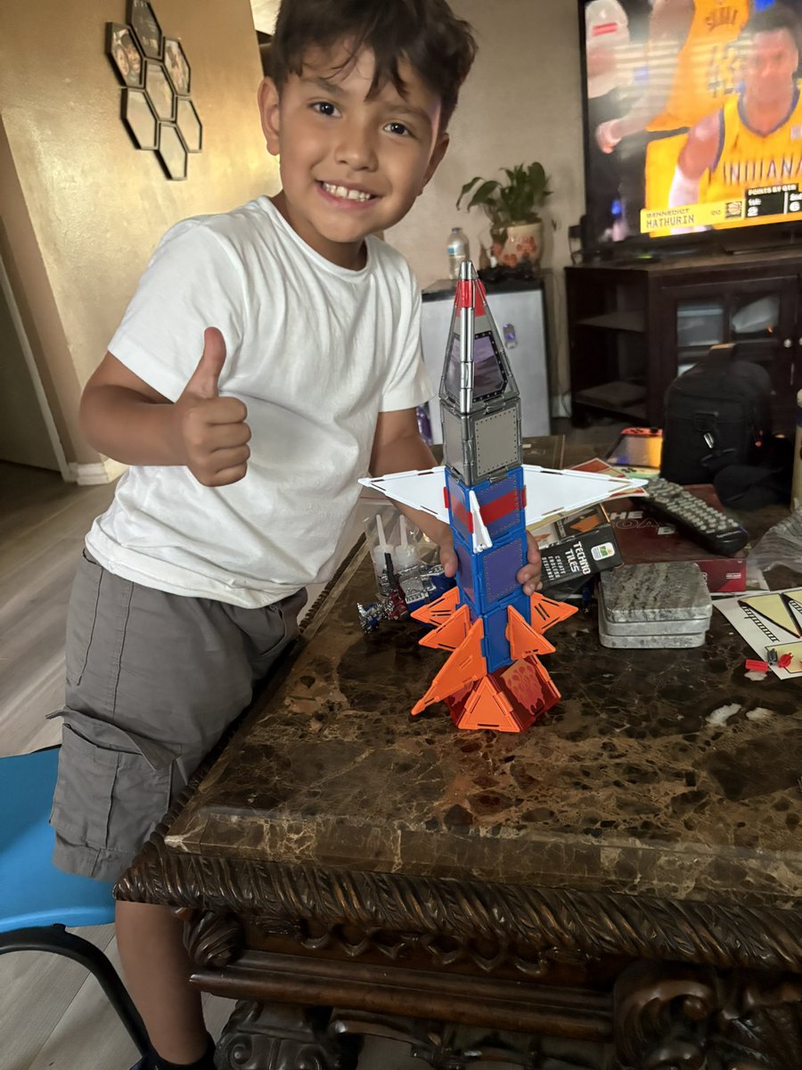 Was watching the nba finals yesterday and my boy was building this rocket ship. The final pieces were giving him trouble. He asked for help, I told him figure it out. He was frustrated, made weird noises, but completed the task on his own. Let your kids do difficult things.