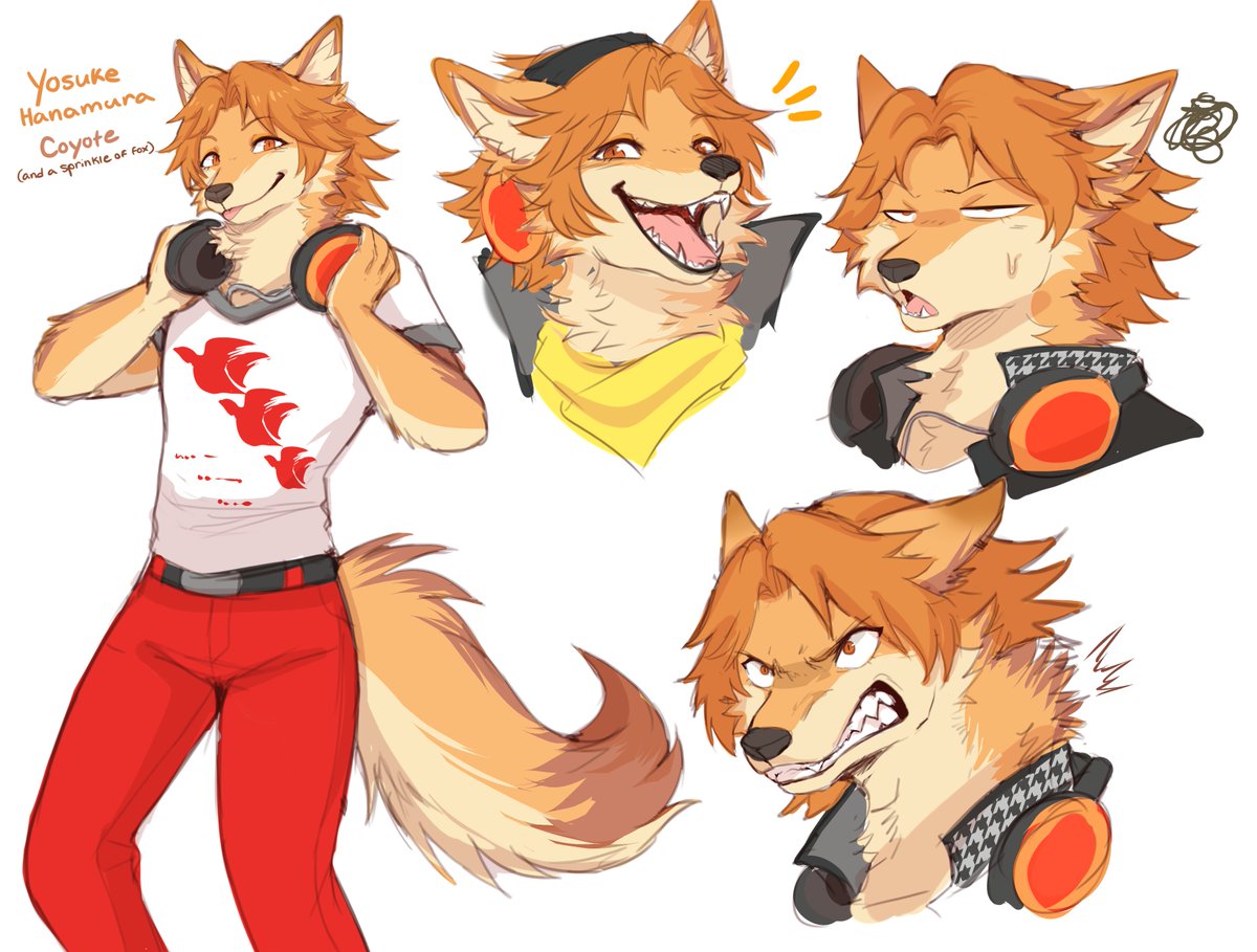 Kumas_24's tweet photo. missed his birthday yesterday but oh whale, Coyote Yosuke!!🧡
#persona4 #yosuke https://t.co/lsuIOvL2vW