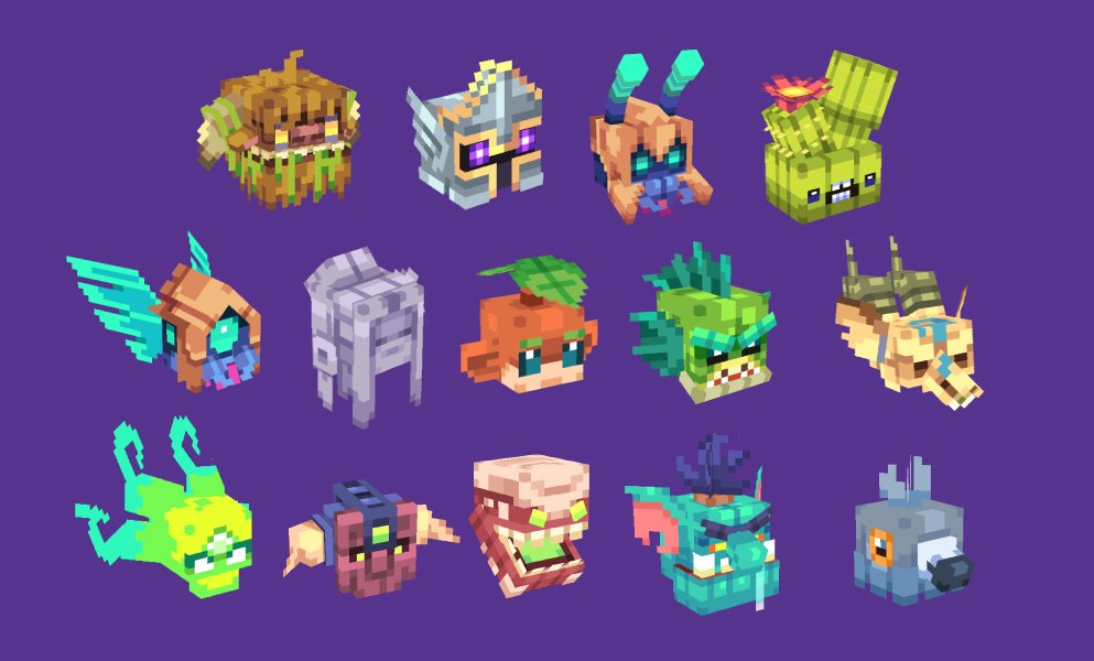 hytale cosmetics - 2024 💚🫶
(made for thankmas charity event)

#pixelart #hytalefanart