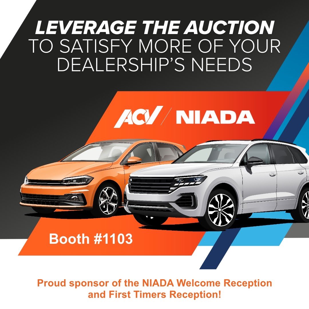 NIADA 2025 is here! 🚗

Catch ACV at tonight’s Welcome Reception, the Finance Fair tomorrow, or swing by Booth 1103 for swag &amp; more. Don’t miss Doug Hadden’s panel (6/25, 3:20pm) on auctions, sourcing, and reconditioning! 🎰

#ACV #NIADA2025 #DealerSolutions