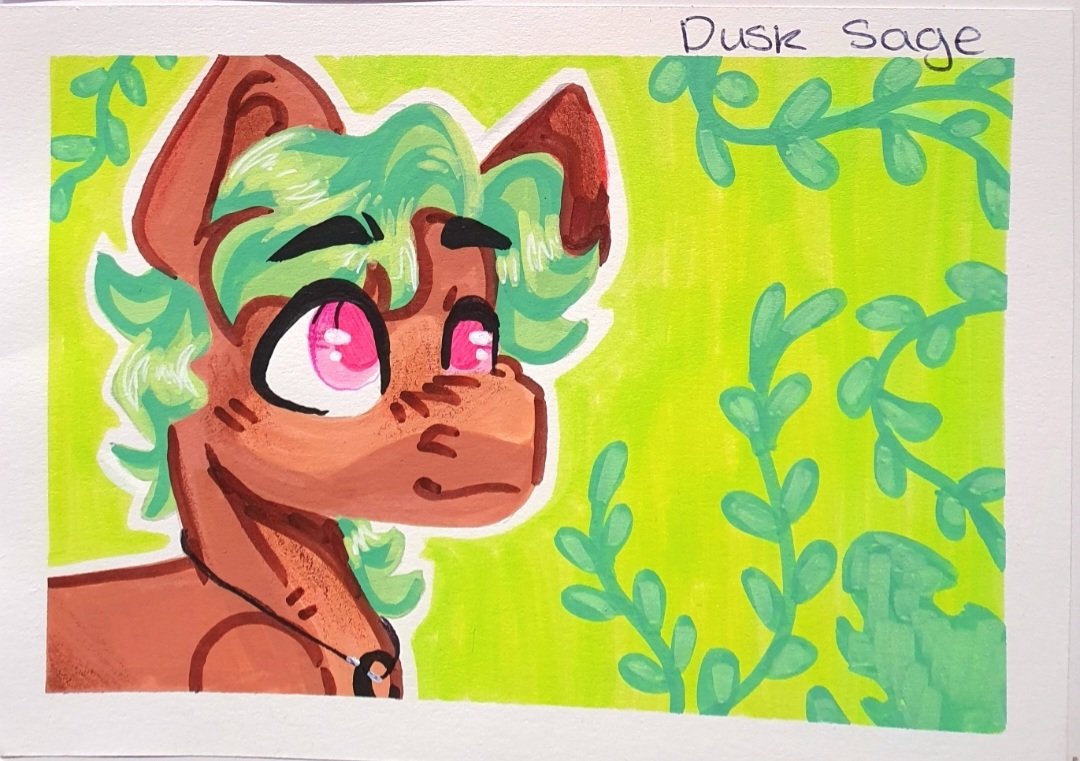 Just testing out some paint pens I got as an early birthday gift for tomorrow!
Who better than the gay ponies!

#mlp #mylittlepony #mlpoc #princecosmos #dusksage #paintpens #mlpfanart #mlpfim #artfight