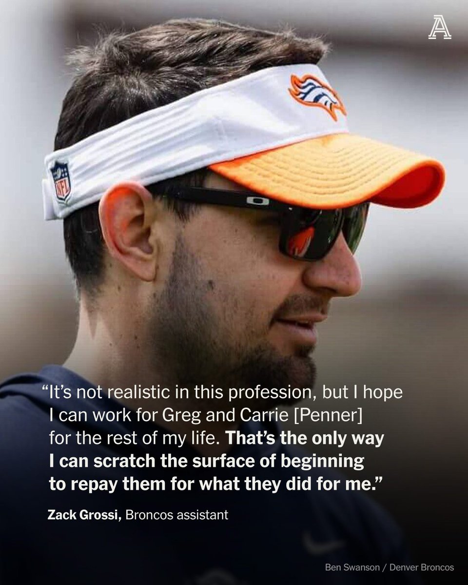 The Athletic (@theathletic) on Twitter photo Broncos assistant Zack Grossi was diagnosed with a cancerous chest tumor last October.
Denver's support started from the top with owner Greg Penner — and it ended with Grossi's return to the coaching booth.
More from <a href="/NickKosmider/">Nick Kosmider</a>: nytimes.com/athletic/64330… Broncos assistant Zack Grossi was diagnosed with a cancerous chest tumor last October.
Denver's support started from the top with owner Greg Penner — and it ended with Grossi's return to the coaching booth.
More from <a href="/NickKosmider/">Nick Kosmider</a>: nytimes.com/athletic/64330…