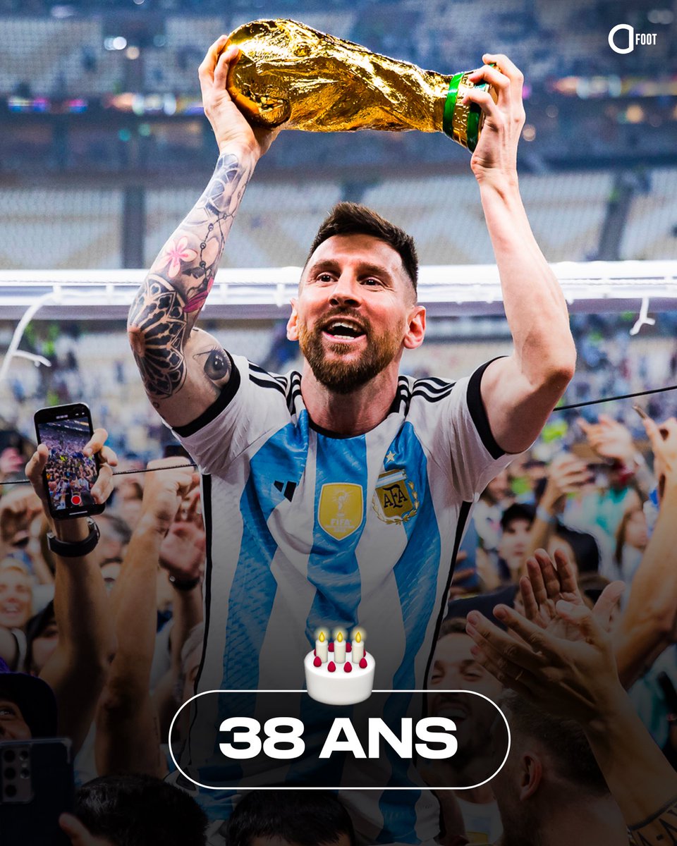 C’est l’anniversaire du GOAT 🐐

Joyeux anniversaire à Lionel Messi qui fête aujourd’hui ses 38 ans. 🇦🇷