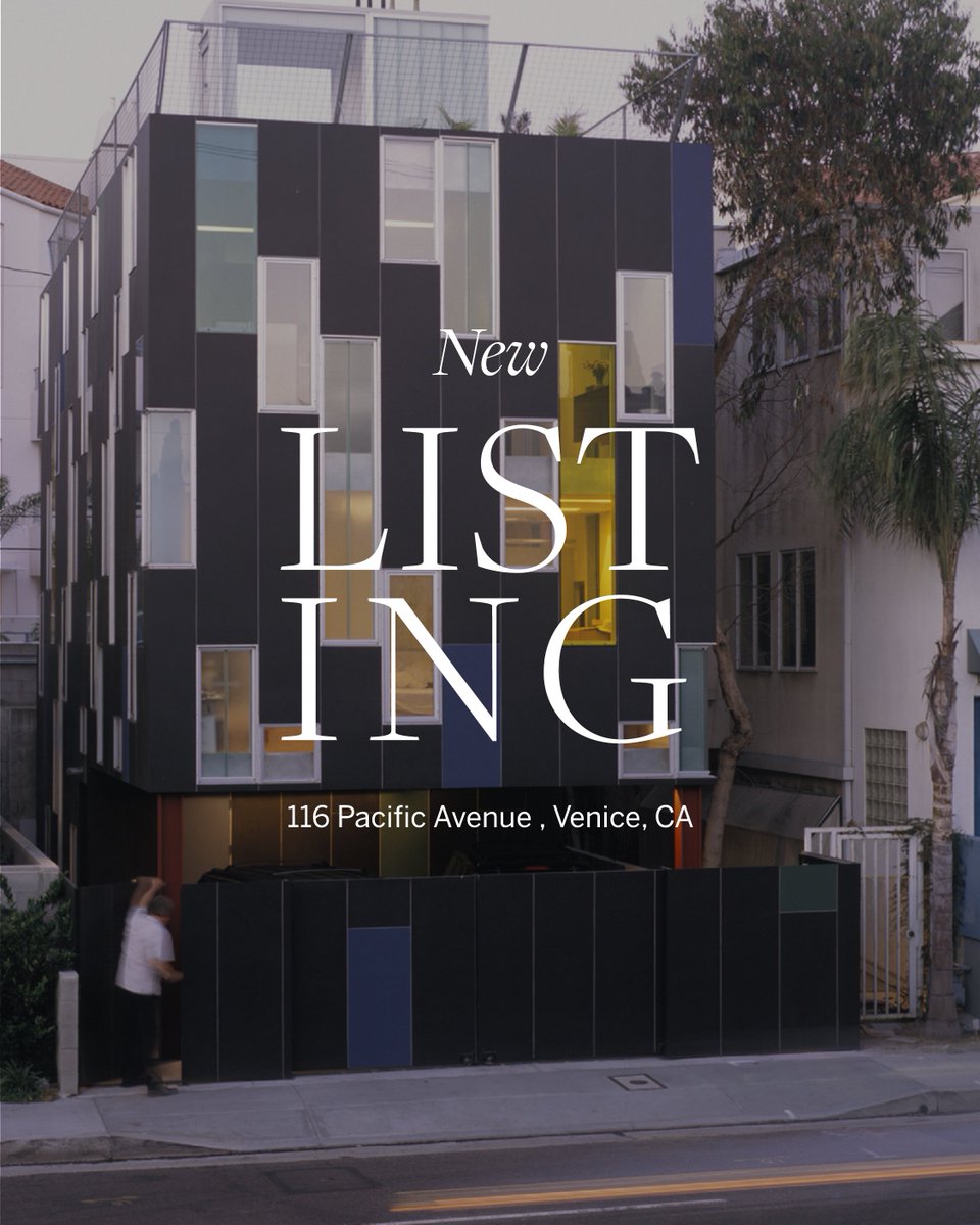 CormacWailani's tweet photo. #ForLease
Step inside the award-winning Vertical House by Lorcan O’Herlihy AIA — a three-level masterpiece wrapped in glass and filled with light with ocean views on the rooftop deck.
📷116 Pacific Ave, #Vencie
3 Bed | 3.5 Bath
$8,015/mo
#ModernArchitecture #ArchitecturalDigest https://t.co/29HmkOXFMv