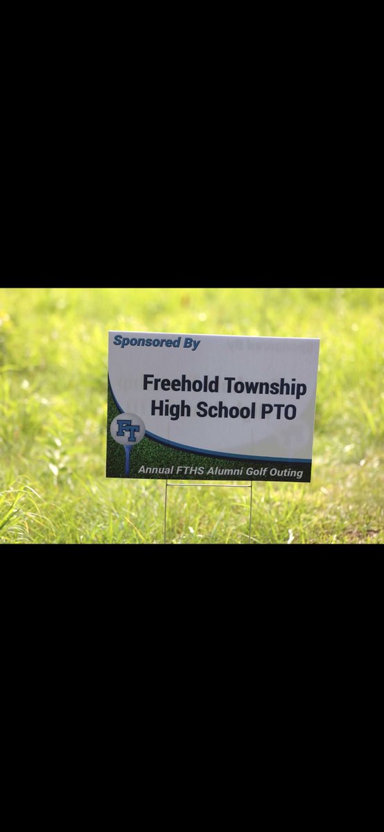 As a group based on community partnerships, we are thankful for the support from our local, school-based organizations as hole sponsors! Thank you Freehold Township Education Foundation &amp; Freehold Township High School Parent-Teacher Organization! #FreeholdFamily #FreeholdPride
